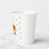 かわいい幽霊パターンをブー飛んでいるト 紙コップ (左)