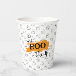 かわいい幽霊パターンをブー飛んでいるト 紙コップ