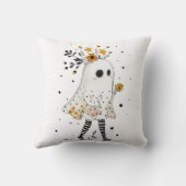 かわいい幽霊ヒマワリお洒落ハロウィーン クッション (裏面)