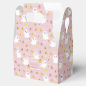 かわいい幽霊ピンクのハロウィーンベビーシャワーお気に入りボックス フェイバーボックス (オープン)