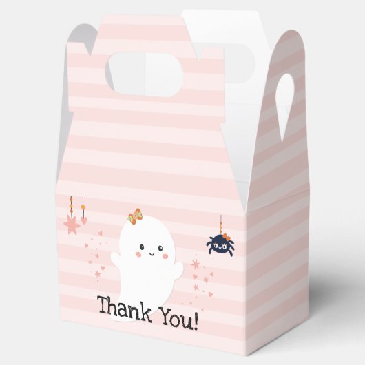 かわいい幽霊ピンクハロウィーンありがとう フェイバーボックス (オープン)