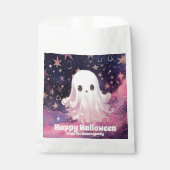 かわいい幽霊ピンク&ブルースカイスターハッピーハローウィン フェイバーバッグ (正面)