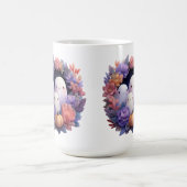 かわいい幽霊ファミリーハロウィーンリース コーヒーマグカップ (中央)