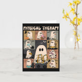 かわいい幽霊フィジカルセラピーPt物理セラピスト カード (黄色い花)