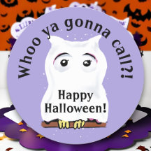 かわいい幽霊フクロウハロウィーンプーお電話