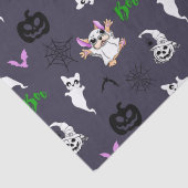 かわいい幽霊フランスのブルドッグこうもりパンプキンハロウィーン 薄葉紙 (詳細)