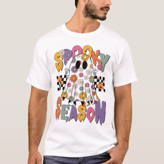 かわいい幽霊フローラハロウィーン幽霊不気味シーズンFa Tシャツ