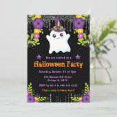 かわいい幽霊フローラハローウィンパーティ 招待状 (スタンド正面)