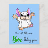 かわいい幽霊ブウグハロウィーン ポストカード (正面)