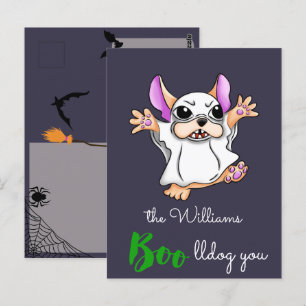 かわいい幽霊ブウグハロウィーン ポストカード
