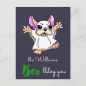 かわいい幽霊ブウグハロウィーン ポストカード (正面)