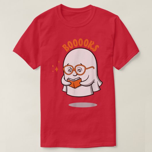 かわいい幽霊ブック読のハロウィーン先生キッズス Tシャツ (デザイン正面)