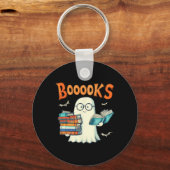 かわいい幽霊ブック読ズブークハロウィーン先生 キーホルダー (正面)