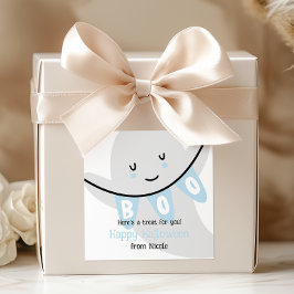 かわいい幽霊ブハロウィーンの子供たちが扱う スクエアシール