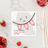 かわいい幽霊ブハロウィーンの子供たちが扱う スタンダードカクテルナプキン (インサイチュ)