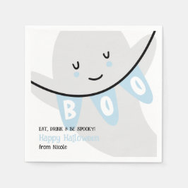 かわいい幽霊ブハロウィーンの子供たちが扱う スタンダードカクテルナプキン