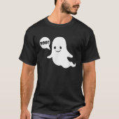 かわいい幽霊ブーおもしろい幽霊イメージハロウィーンの衣装 Tシャツ (正面)