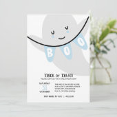 かわいい幽霊ブートトリックまたは子供のハロウィーン 招待状 (スタンド正面)