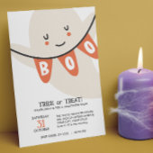 かわいい幽霊ブートトリックまたは子供のハロウィーン 招待状