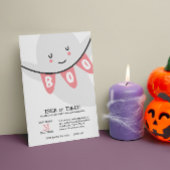 かわいい幽霊ブートトリックまたは子供のハロウィーン 招待状