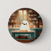 かわいい幽霊ベーキングクッキー – コージーボ不気味タン 缶バッジ (正面)