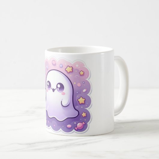 かわいい幽霊マグキュートパステルハロウィンコーヒーカップ コーヒーマグカップ (正面右)