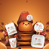 かわいい幽霊マッシュルームハロウィーンブベビーシャワー 紙コップ