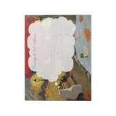 かわいい幽霊メモ帳 – アヒル池の秋 ノートパッド (回転)