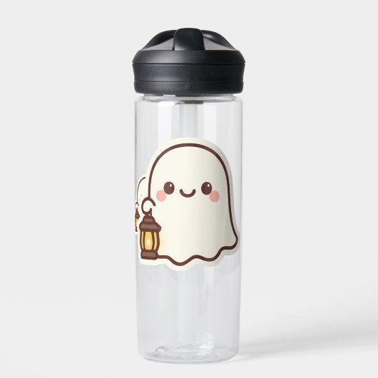 かわいい幽霊ランタン付き – かわいいスピリットデザイン ウォーターボトル (正面)