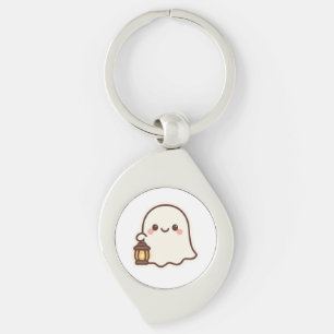 かわいい幽霊ランタン付き – かわいいスピリットデザイン キーホルダー