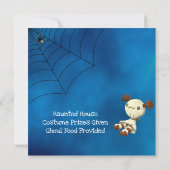 かわいい幽霊リパーとジャック・オ・ランタンのハロウィーン 招待状 (裏面)