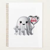 かわいい幽霊ロマンチックバレンタインパターン プランナー手帳 (正面)