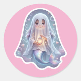 かわいい幽霊人魚 ラウンドシール