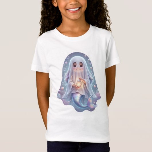 かわいい幽霊人魚 Tシャツ (正面)