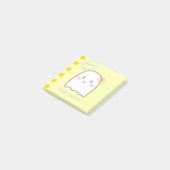 かわいい幽霊名水彩黄色のノート ポストイット (アングル)