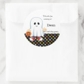 かわいい幽霊少年 ラウンドシール (バッグ)