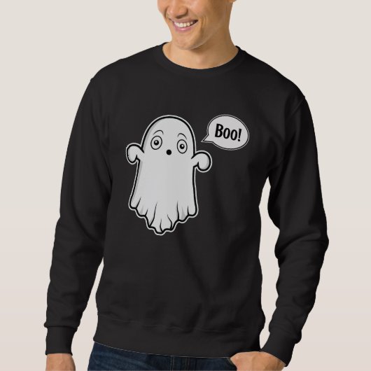 かわいい幽霊怖いとことわざブハロウィーン スウェットシャツ (正面)