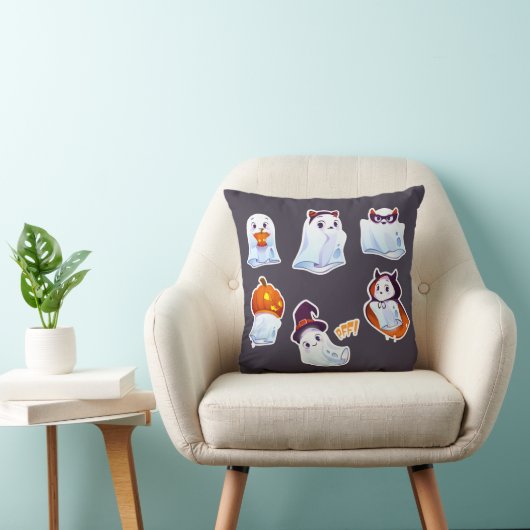 かわいい幽霊枕 クッション (椅子)