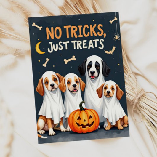 かわいい幽霊犬の面白いハロウィンカード カード