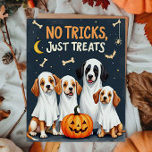かわいい幽霊犬の面白いハロウィンカード カード