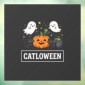 かわいい幽霊猫のハロウィンデザイン_1 ウィンドウサイン (シート3)