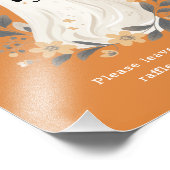 かわいい幽霊秋おむつラッフルベビーシャワーサイン フォトプリント (角)