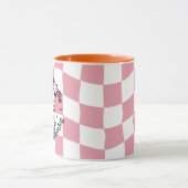 かわいい幽霊秋カボチャのスパイスピンク マグカップ (中央)