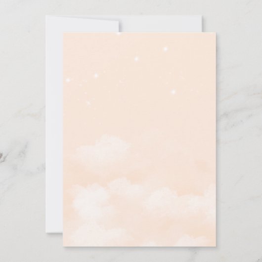 かわいい幽霊秋ハロウィンベビーシャワー 招待状 (裏面)