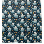 かわいい幽霊秋 シャワーカーテン (正面)