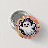 かわいい幽霊紙とパーティープレート – かわいいパッチワーク 缶バッジ (正面&裏面)