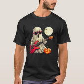 かわいい幽霊遊のギターハロウィーンパンプキンギター Tシャツ (正面)