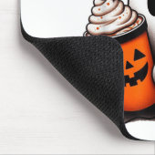 かわいい幽霊飲みコーヒーハロウィーン幽霊アイスコーフ マウスパッド (コーナー)