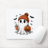 かわいい幽霊飲みコーヒーハロウィーン幽霊アイスコーフ マウスパッド (マウス)