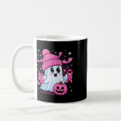 かわいい幽霊飲みコーヒーハロウィーン幽霊胸 コーヒーマグカップ (左)